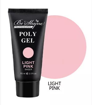 پلی ژل بی شاین لایت پینک(طبیعی) poly gel beshyne light pink 30gr
